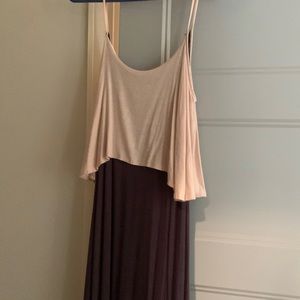 Urban Outfitters maxi dress. Jersey material. Gray and white. Size small.